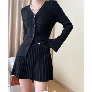 Commense Leisure Long Sleeve Two Piece Skirt Set Sz XS